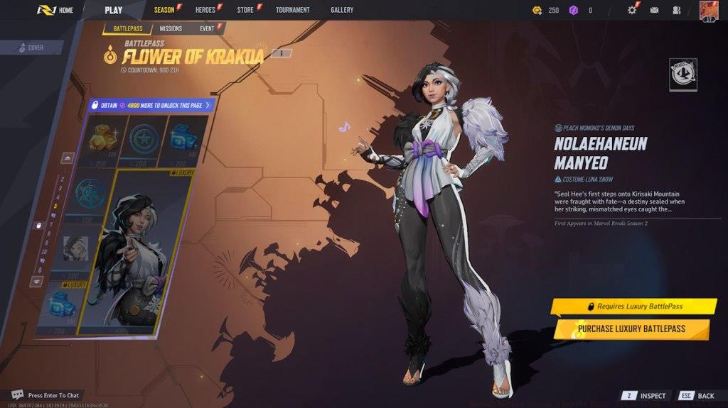 Luna Snow Season 2 Battle Pass skin