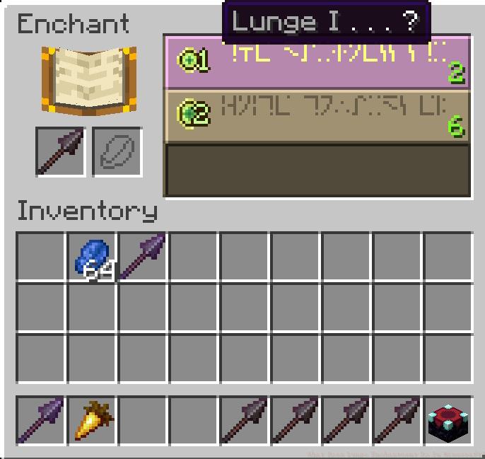 Lunge Enchantment from Enchanting Table