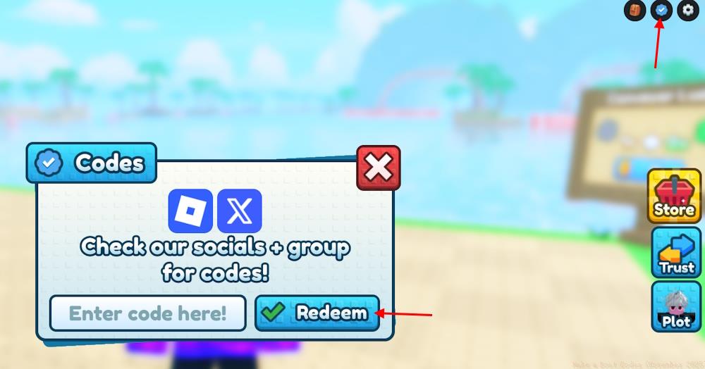 Make a Boat codes redeem section