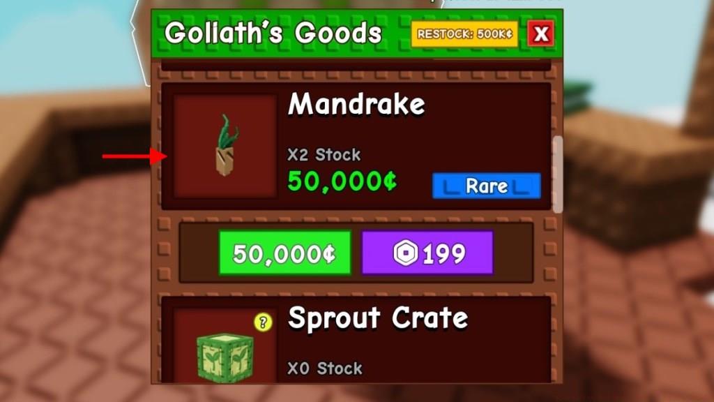 Mandrake Plant in Grow a Garden