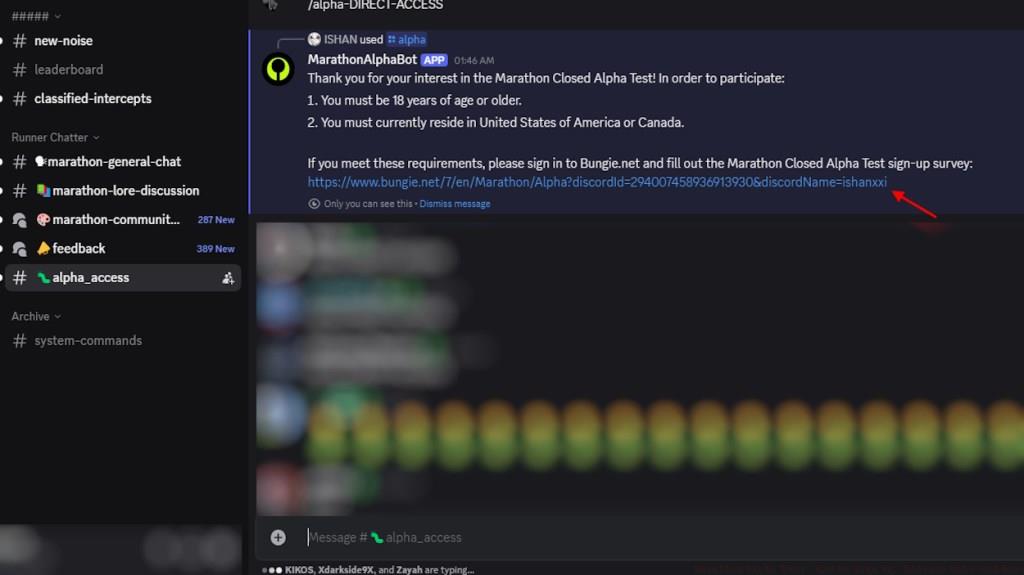 Marathon Alpha test access link