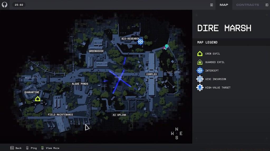 Marathon Dire Marsh map overview