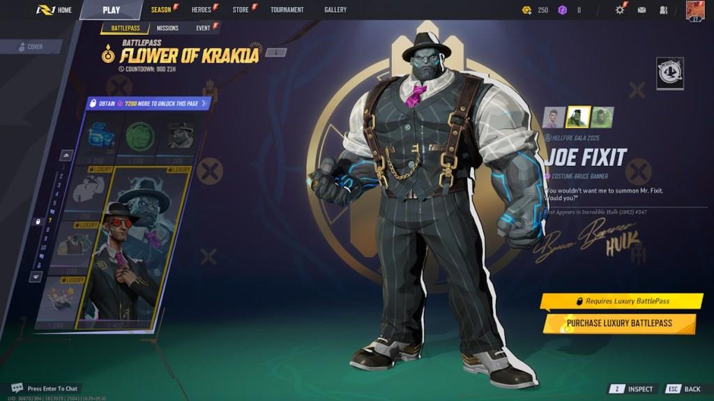 Marvel Rivals Battle Pass season 2 Hulk Skin page