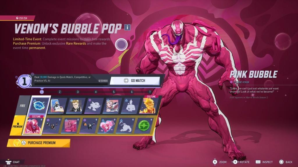 Marvel Rivals Pink Bubble Venom Skin 