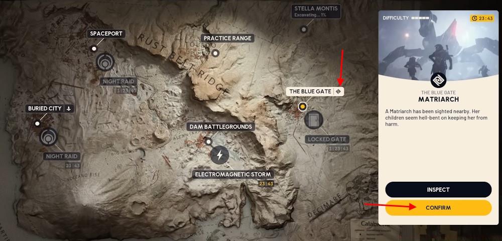 Matriarch event on Arc Raiders map