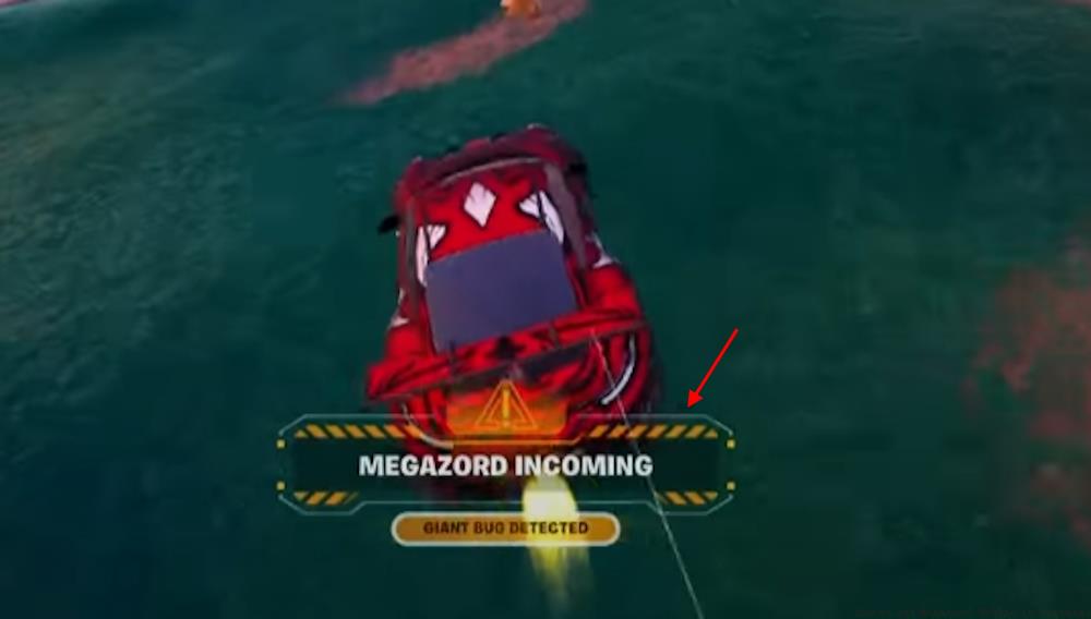 Megazord incoming announcement in Fortnite