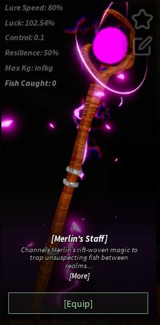 Merlin's Staff rod Fisch stats