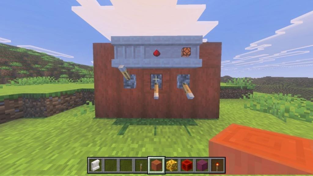Minecraft Shelf Powered with Redstone Swapping