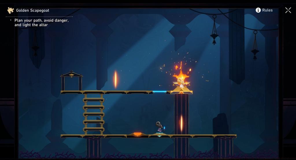 North of Penitentiary of Wishes HSR 3.7 Golden Scapegoat in Ruins of Time