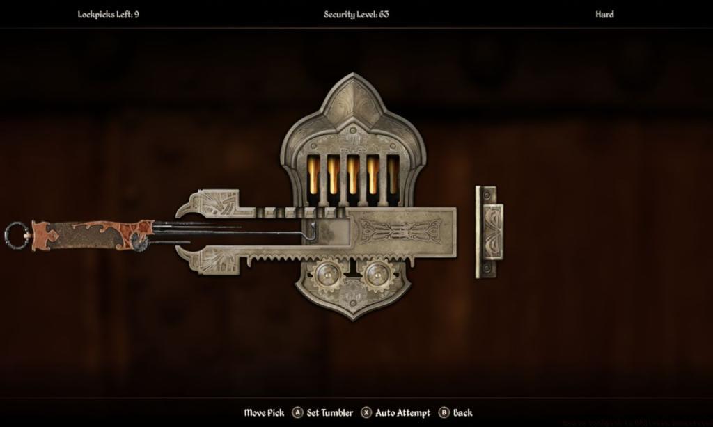 Lock opening animation in Oblivion Remastered