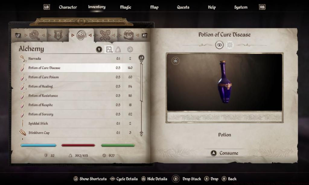 Cure Disease Potion in Oblivion Remastered 