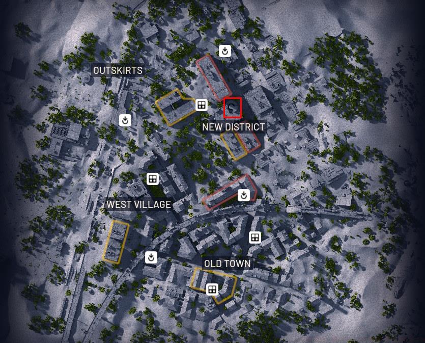 Parking Garage locations in Arc Raiders Buried City map