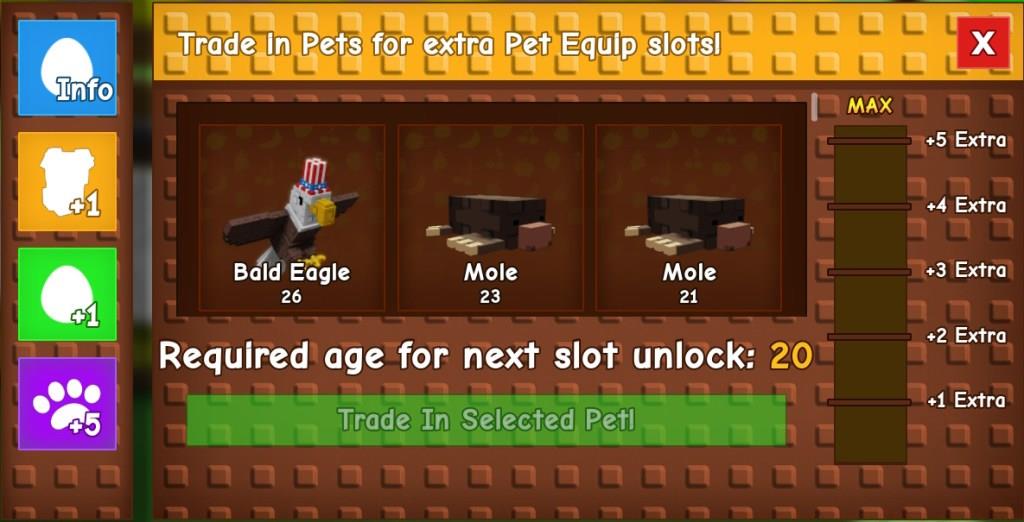 Pet upgrade slot meter in Grow a Garden