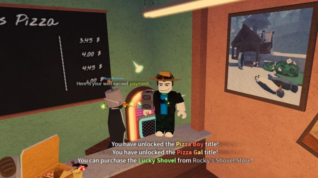 Pizza delivery quest rewards dig