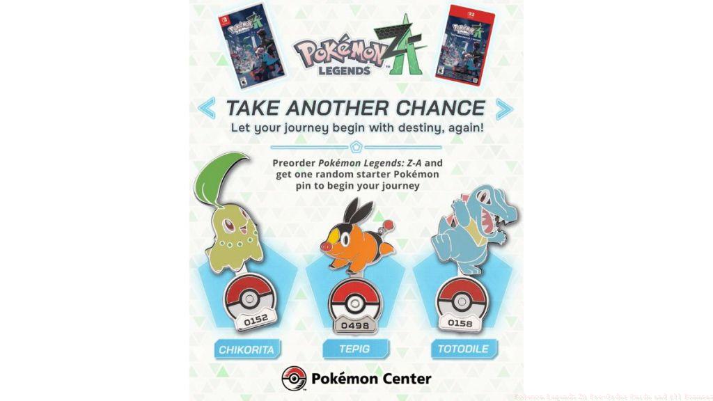 Pokemon Legends ZA Pokemon Centre Pre-order bonus