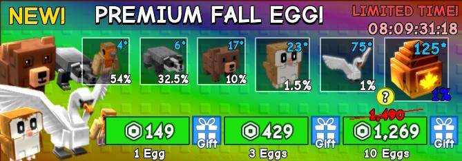 Premium Fall Egg Pack Grow a Garden