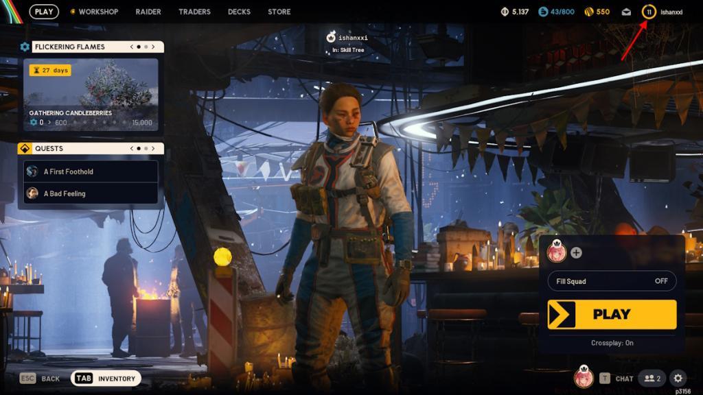 Profile section in Arc Raiders