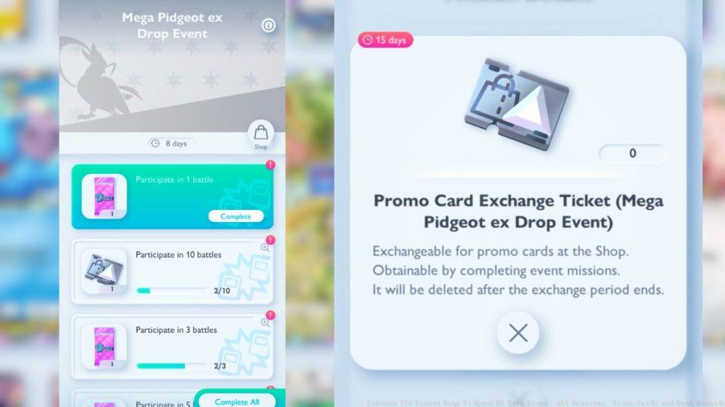 Promo Card Exchange Ticket for Mega Pidgeot EX