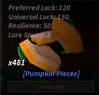 Pumpkin Pieces bait