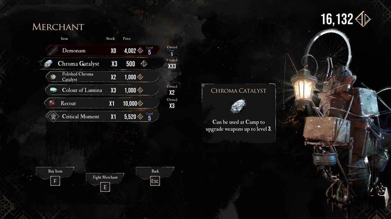 Purchase Chroma Catalyst from Merchants in Clair Obscur Expedition 33