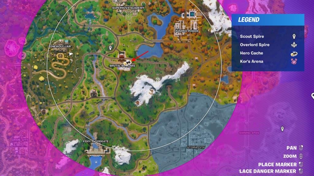 Random Hero Cache locations in Fortnite