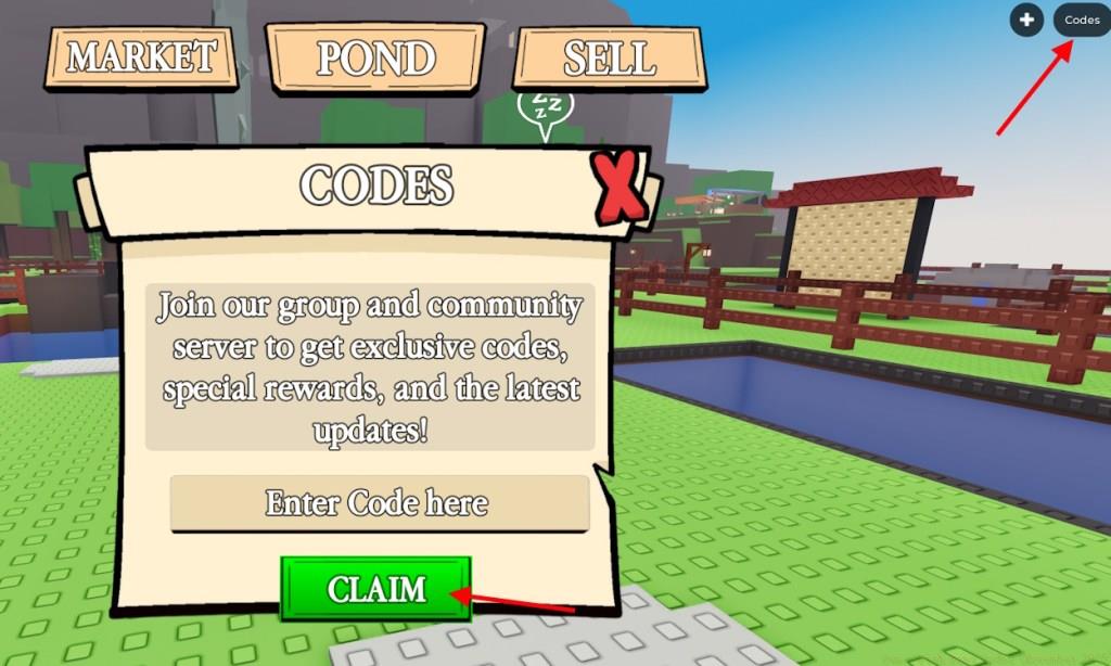 Redeem Own a Fish Pond codes Roblox