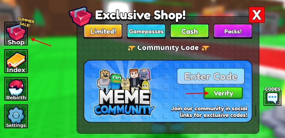 Redeem Steal a Meme codes