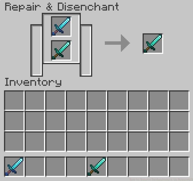 Remove enchantments and merge durability