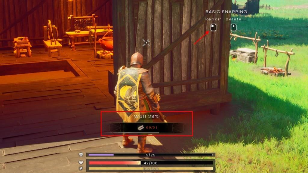 Repair structure in RuneScape Dragonwilds