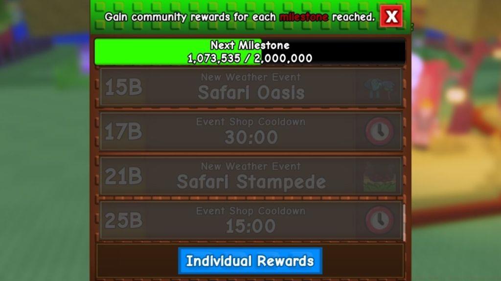 Safari Harvest Event Community Rewards