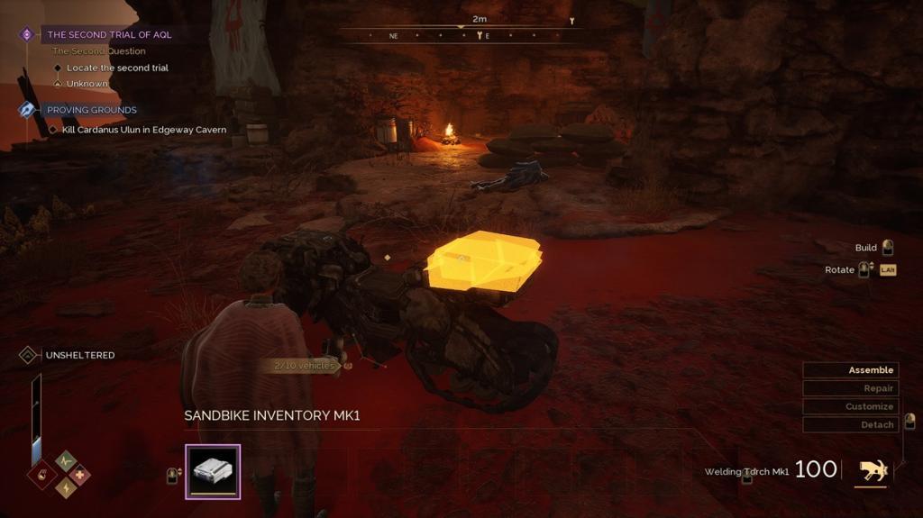 Sandbike Inventory for moving materials in Dune Awakening