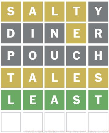 September 1 Wordle Answer