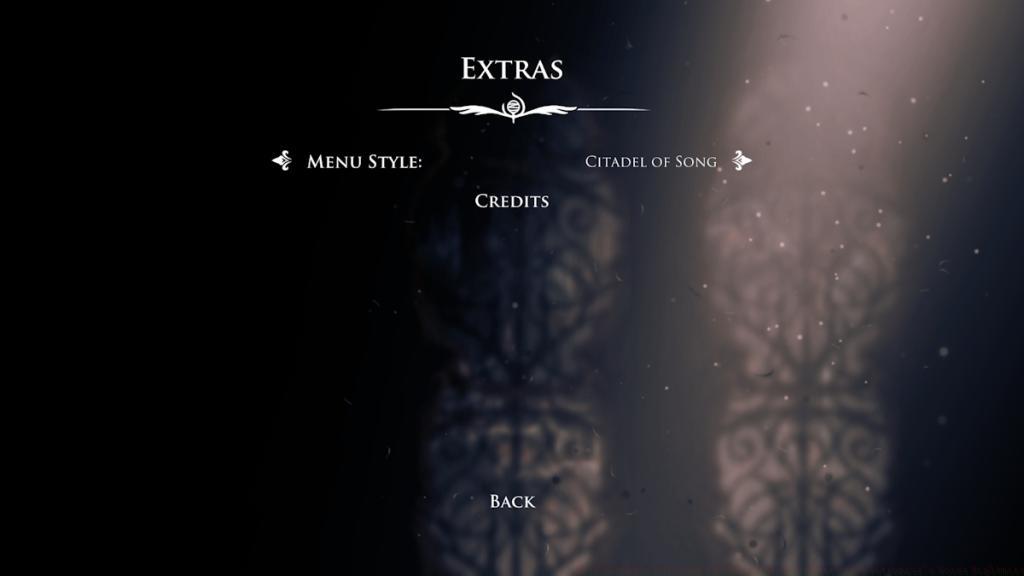 Silksong Extras menu