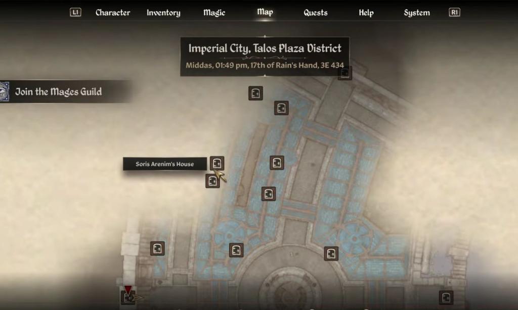 Soris Arenim house location in Oblivion Remastered