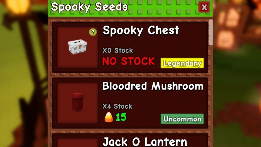 Spooky Chest in Grow a Garden Spooky Seeds Shop