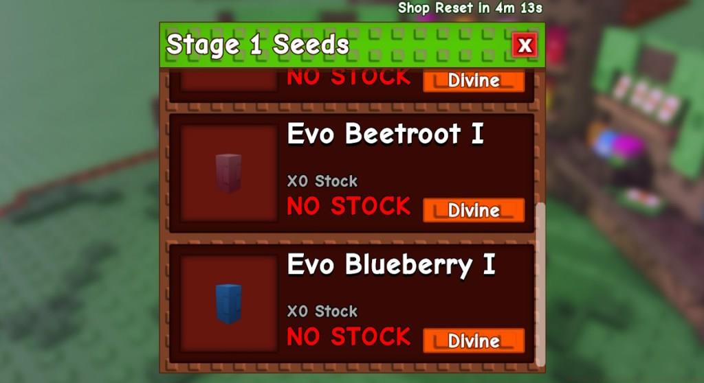 Stage 1 Evo seeds Grow a Garden