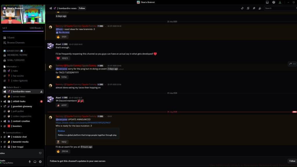 Steal a Brainrot Discord Link