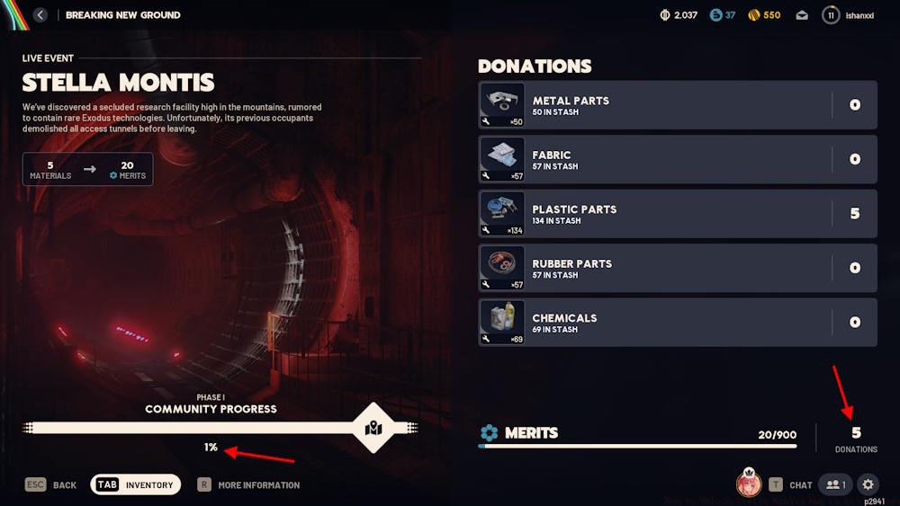 Stella Montis map unlock progress