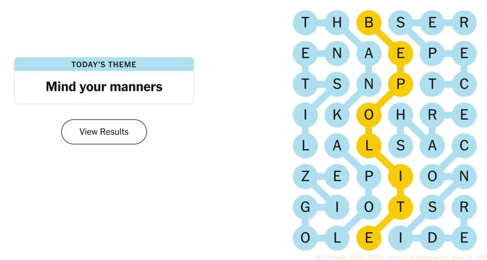 NYT Strands Today: Hints, Answers & Spangram for June 10, 2025