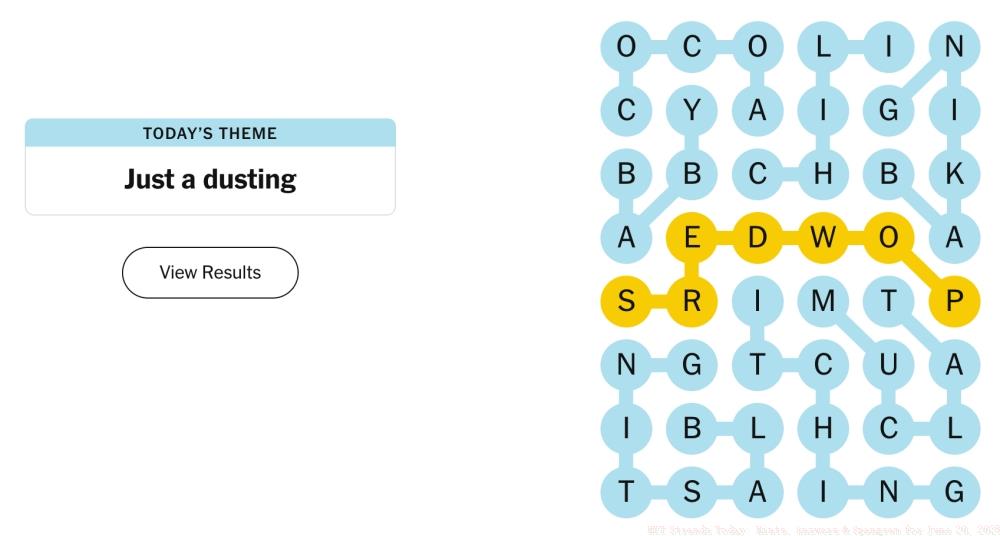 NYT Strands Today: Hints, Answers & Spangram for June 20, 2025