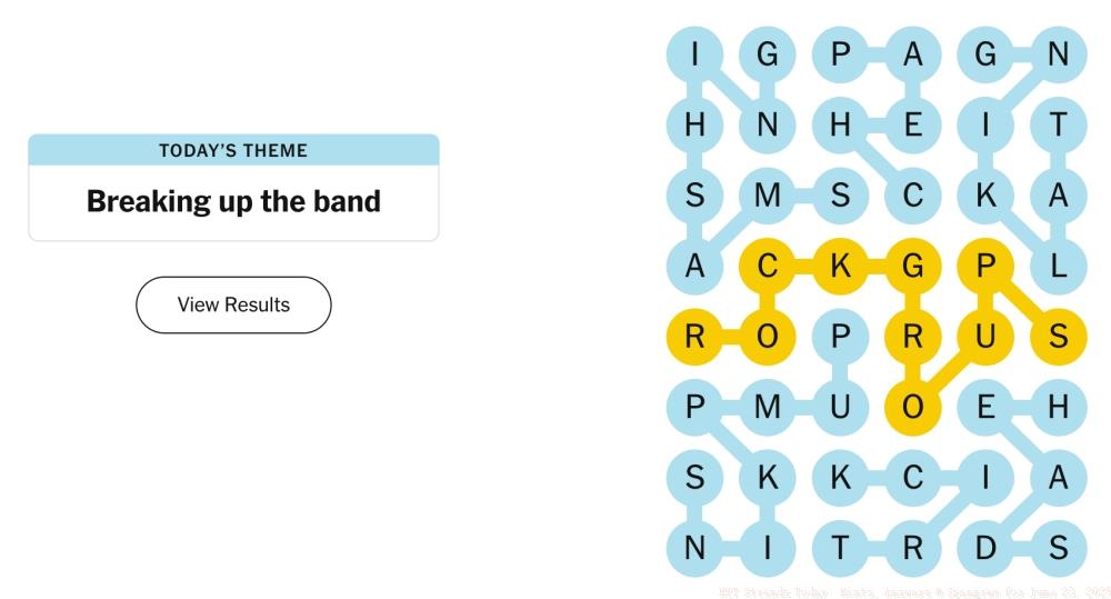 NYT Strands Today: Hints, Answers & Spangram for June 23, 2025