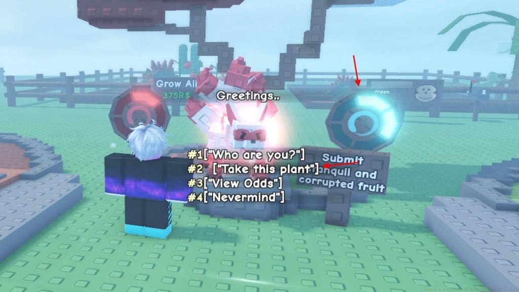 Submit plants in Kitsune quest