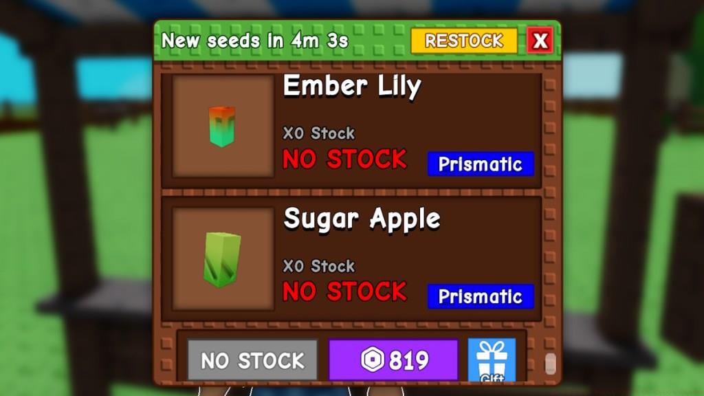 Sugar Apple in Seed Shop in GAG