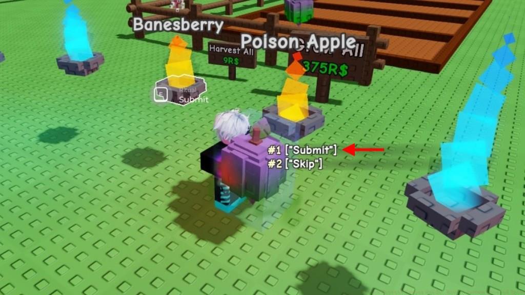 Summon Severed Spine by submitting plants