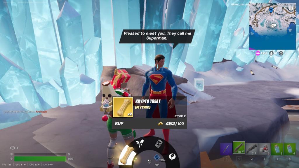 Superman in Fortress of Solitude Fortnite