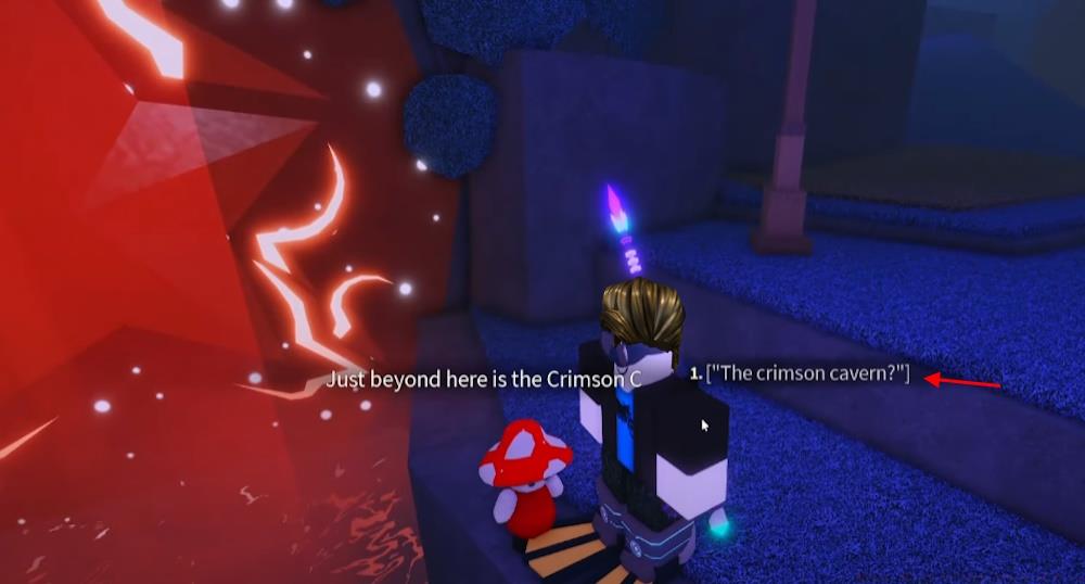 Talking to Crimson Guard NPC