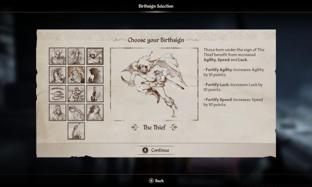 The Thief Birthsign in Oblivion 