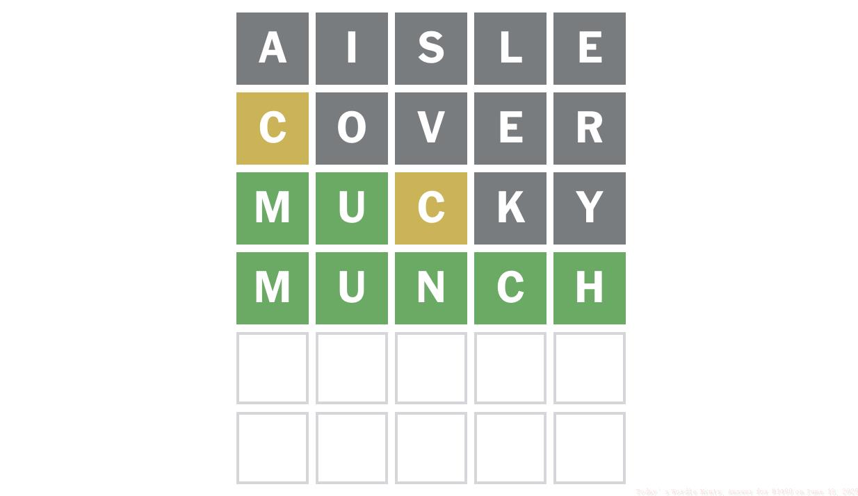 Today's Wordle Hints, Answer for #1460 on June 18, 2025