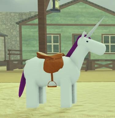 Unicorn on saddle