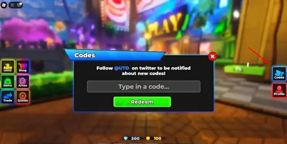 Universal Tower Defense codes Redeem